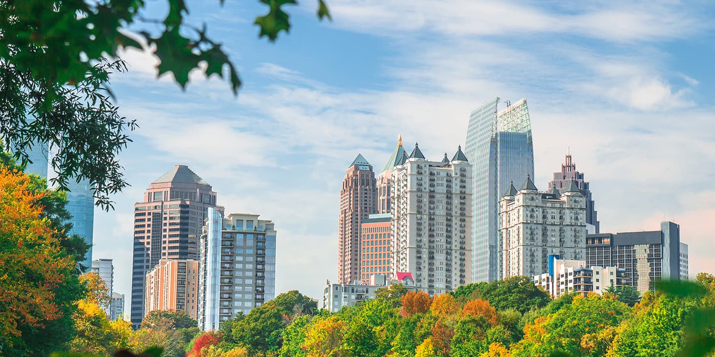 A view of Piedmont Park in Atlanta, Georgia.